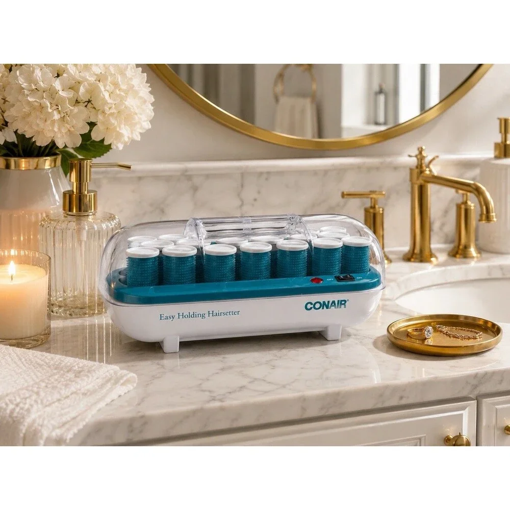 Conair Easy Holding Hairsetter Hot Rollers Set Tested Works No Clips